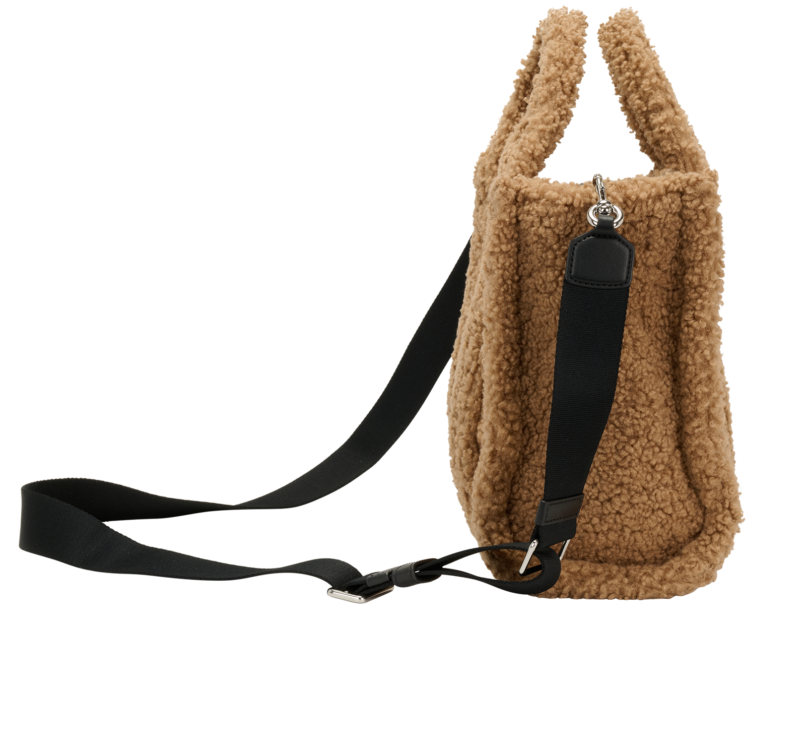 Medium The Teddy Tote, &pound;180, Handbags, Brown, Polyester, Side view